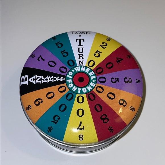 Wheel of Fortune Other - Vintage 1999 Colorful Wheel of Fortune Game Tin.